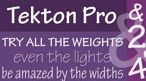 Пример шрифта Tekton Pro #1